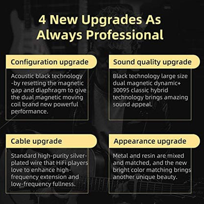 KZ ZSN PRO X Wired Earbuds, in-Ear Monitor with Dual Driver Clear Sound and Ergonomic Custom-Fit Ear Tips(S/M/L), Bass Ear Buds, 3.5mm Jack for Phones Computer Laptop, 2Pin IEM Cable(Blue Without Mic)