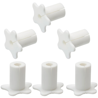6pc Starlink Cable Grommet 5/8" Silicone Waterproof Wall Hole Pass Through Split Cable Bushings for TV Wire Ethernet Cord, Starlink Cable Routing Kit Accessories, 27.6mm/1.09" Ht, White
