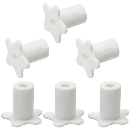 6pc Starlink Cable Grommet 5/8" Silicone Waterproof Wall Hole Pass Through Split Cable Bushings for TV Wire Ethernet Cord, Starlink Cable Routing Kit Accessories, 27.6mm/1.09" Ht, White