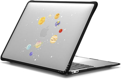 CASETiFY Impact MacBook Air 13" (M1/Intel) Case [Cushioned Impact Corners/Scratch-Resistant/Anti-Slip Grip] - Solar System - Clear Black
