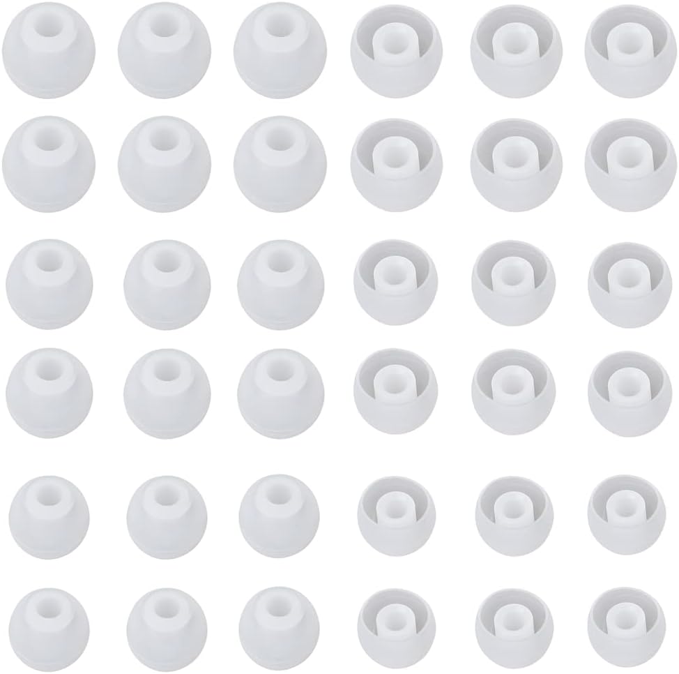 Silicone Ear Tips Replacement Earbud Tips for In-Ear Headphones (Inner Hole 3.8mm-5.5mm) 18 Pairs S M L