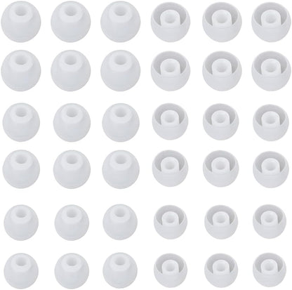 Silicone Ear Tips Replacement Earbud Tips for In-Ear Headphones (Inner Hole 3.8mm-5.5mm) 18 Pairs S M L