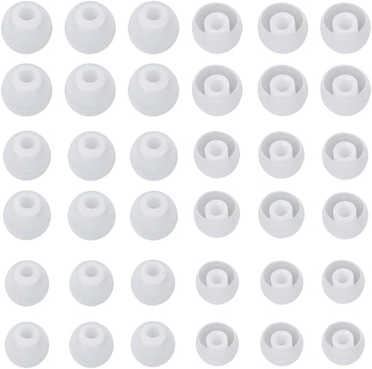 Silicone Ear Tips Replacement Earbud Tips for In-Ear Headphones (Inner Hole 3.8mm-5.5mm) 18 Pairs S M L