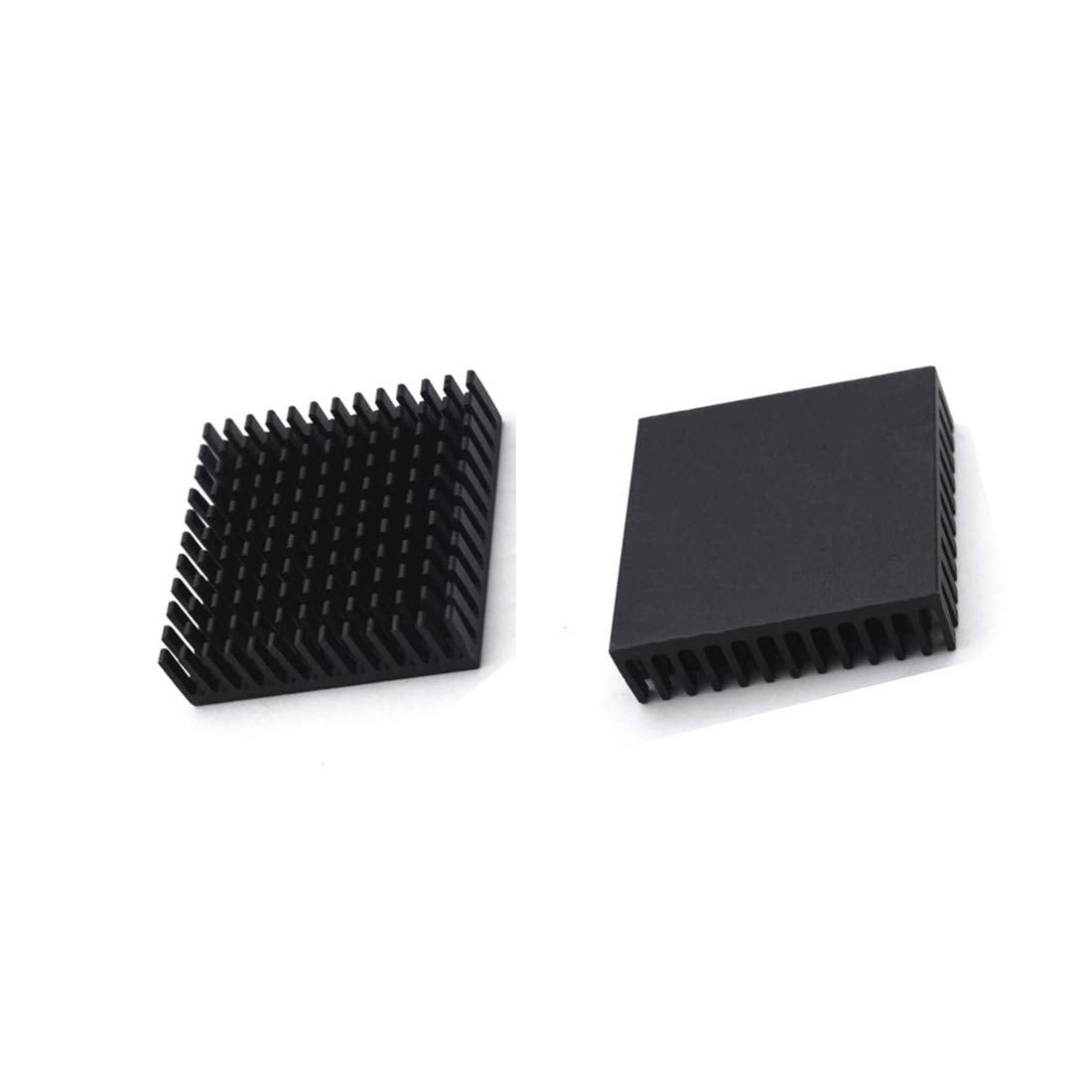 Aluminum Heatsink Chipset Heat Radiator Cooling Fin Heatsink 40mm x 40mm x 11mm Black10pcs