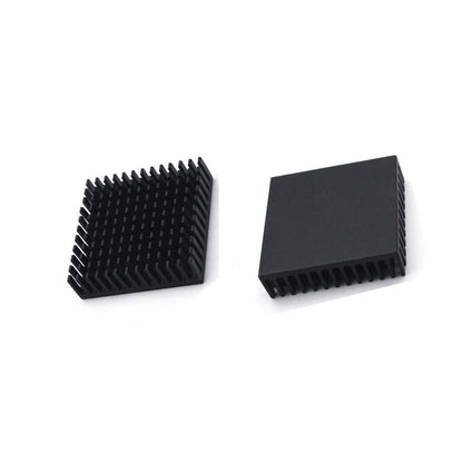 Aluminum Heatsink Chipset Heat Radiator Cooling Fin Heatsink 40mm x 40mm x 11mm Black10pcs