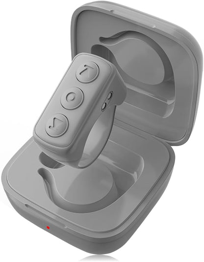 ADZERD Remote Control for TikTok, Page Turner for iPad iPhone, Bluetooth Camera Video Recording Remote, Scrolling Ring for TIK Tok, iPhone, iPad, iOS, Android - Grey