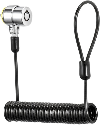 I3C Laptop Cable Lock Retractable Hardware Security Cable Lock with Anchor Plate Compatible with Laptop, Smart Phone, Tablet, and Other Electronic Products (Silver 2pack)