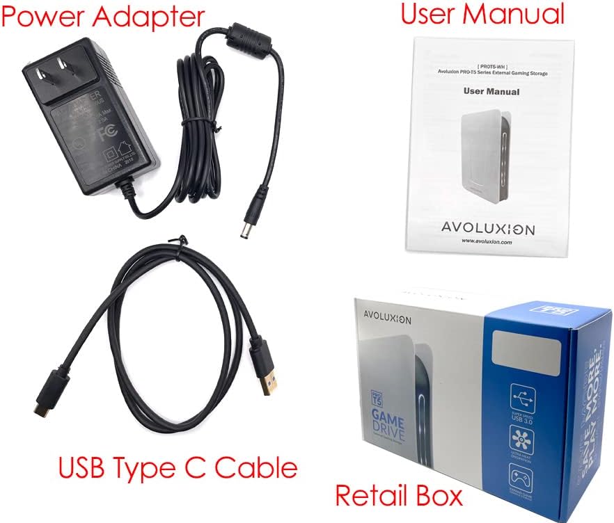 Avolusion PRO-T5 Series USB 3.0 External Hard Drive for WindowsOS Desktop PC/Laptop (White) - 2 Year Warranty (18TB) (Renewed)