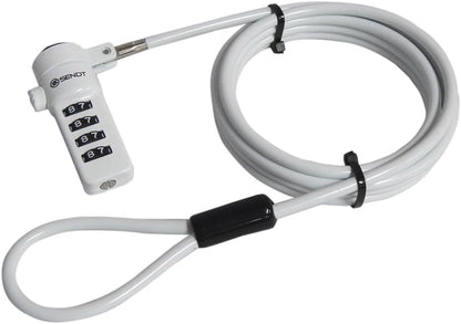Sendt White Notebook/Laptop Combination Lock Security Cable