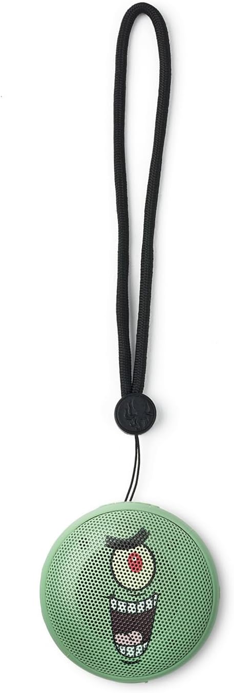 Speaqua Cruiser Speaker Plankton from Spongebob, Waterproof Bluetooth Speaker, Small Bluetooth Beach Accessory, Portable Outdoor