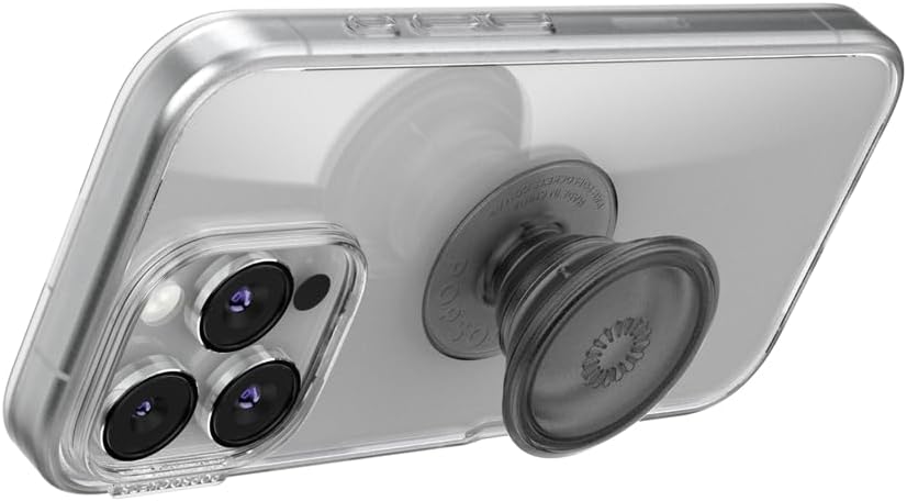 PopSockets Translucent Phone Grip with Expanding Kickstand, PopSockets for Phone, Adhesive Grip, Translucent PopGrip - Translucent Black Smoke