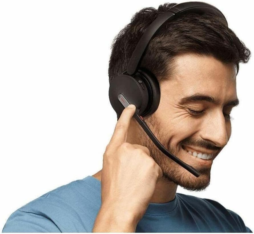 Yealink BH70 UC Wireless Bluetooth Headset with Microphone for Work, up to 35h Talking Battery, Teams UC Compatible Headsets for Computer Mobile, 147g Lightweight Headphone for Open Office 50m Range