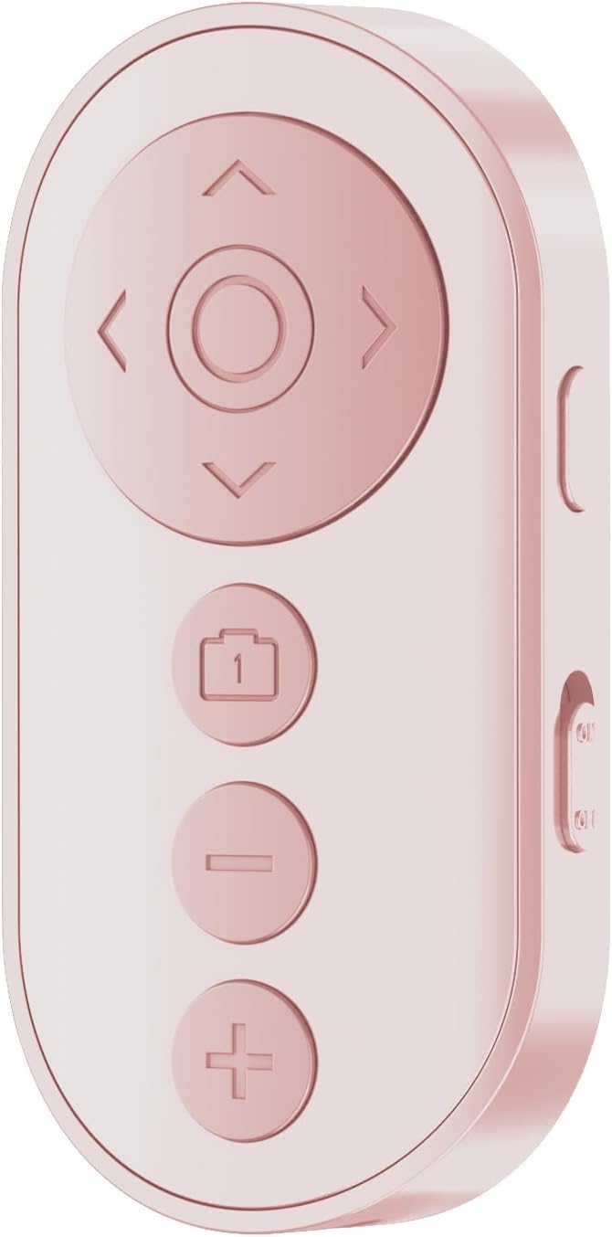 Bluetooth Camera Remote Shutter with Zoom and Front/Rear Camera Switch for Photo and Vlogging,Cllphone Remote Clicker for iOS & Android Smartphone, Wireless Video Scrolling for Tiktok