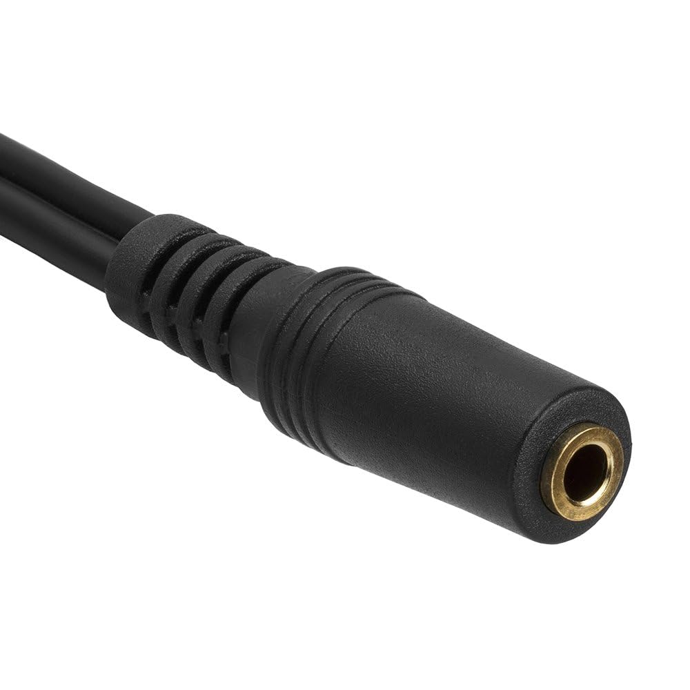 Cmple - 3.5mm Female to 2 RCA Male Stereo Audio Y Cable Adapter for TV, Smartphones, MP3 Players, Tablets, Speakers - Mini Plug Headphone Splitter - 6 Inch