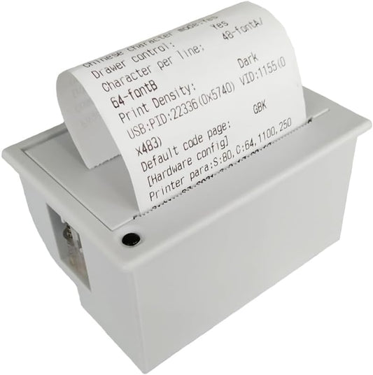 PRIMUZ Micro Thermal Printer Ticket Serial Port Printer Module Can Be Docked with Arduino/ESP32, Supporting Secondary Development TTL/RS232 White