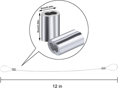 Cable Tethers 10 Pack with Crimping Tool (12 Inches, White Color), Adjustable Security Cable Look, Universal DIY Adapter Tethering Ties Kit for Computer Cord, Pre-Assembled, Tamper-Resistant