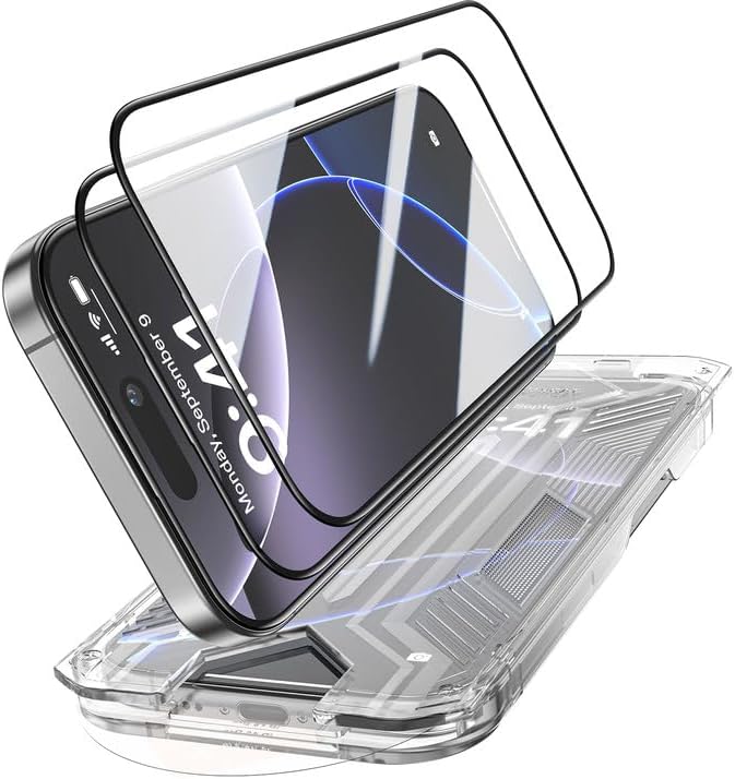 3 Pack for iPhone 14 Plus/iPhone 13 Pro Max Tempered Glass Screen Protector:9H+ Durable, Auto Positioning, Bubble Free, High Definition, Easy Installation