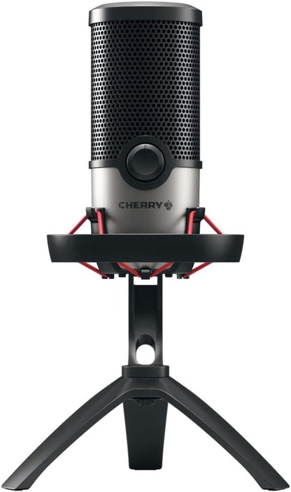 Cherry UM Series 3.0, 6.0 and 9.0 PRO RGB USB Microphone for PC, Mac, Gaming, Recording, Streaming, Podcasting, Studio and Computer Condenser. (UM 6.0 Silver)