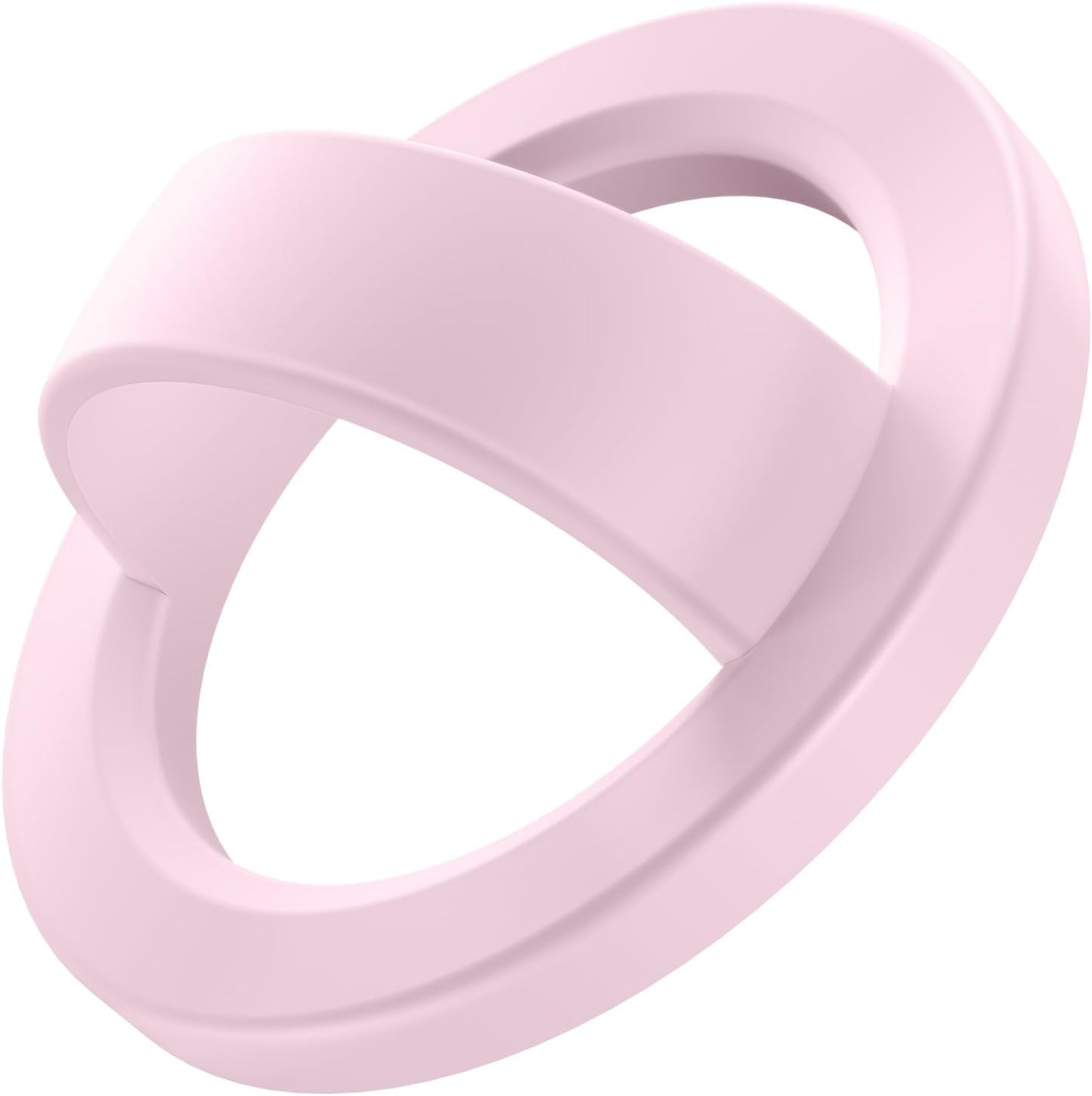 Magnetic Phone Grip, Removable Loop Grip with Soft Finger Strap, Silicone Phone Ring Holder for Back of Phone for iPhone 16/15/14/13/12 Pro Max/Plus, Chalk Pink