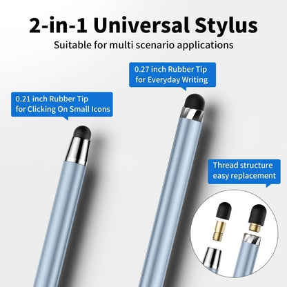 40PCS Replacement Rubber Tibs for Stylus Pen,High Sensitivity and Precisio,Universal Stylus Black Rubber Tips(0.27inch/0.21inch)