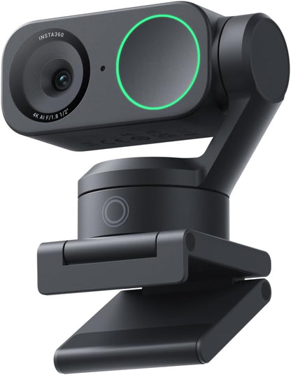 Insta360 Link 2 - PTZ 4K Webcam for PC/Mac, 1/2" Sensor, AI Tracking, HDR, AI Noise-Canceling Mic, Gesture Control for Streaming, Video Calls, Gaming, Works with Zoom, Teams, Twitch & More