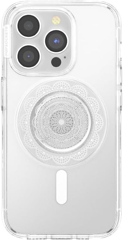 PopSockets Phone Grip for MagSafe with Kickstand, Magnetic Stand, Swappable Top, Secure Hold for iPhone MagSafe Cases, Phone & Tablet Grip, Cute PopSockets - Doily Life