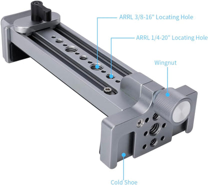 NICEYRIG Tablet Tripod Mount Aluminum Holder for iPad mini 8.3'' 7.9'', iPad Air, iPad Pro, 130mm - 223mm Adjustable Mounting Clamp with Double Locking Points, Quick Release Plate for Arca-style - 616