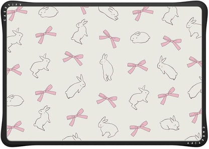 CASETiFY Impact MacBook Air 13" (M1/Intel) Case [Cushioned Impact Corners/Scratch-Resistant/Anti-Slip Grip] - Rabbit Ribbon - Clear Black