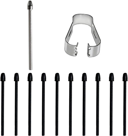 Pen Tips Replacement Compatible with Kindle Scribe Basic Pen, Pencil Nibs Compatible with Kindle Scribe Premium Pen (1 PCS Metal Tips, 10 PCS 2B Tips)
