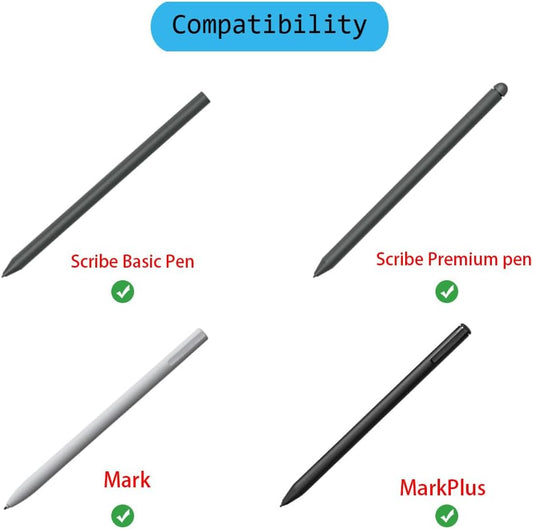 Pen Tips Replacement Compatible with Remarkable 2 Marker Plus Pencil, Pencil Nibs Compatible with Kindle Scribe Basic and Premium Pen (2 PCS Metal Tips, 10 PCS 2B Tips)