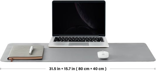 Cork Desk Mat - Dual-Sided Desk Pad for Office and Home - Desk Organization and Accessories - Ideal for Large Mouse Pad and Desk Mats on Top of Desks(Gray,80cmx 40cm)