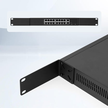 Rack Mount Kit for 10.6 inch Switches, Adjustable Rack Ears for Netgear, Cisco, D-Link, TRENDnet and HP Products, Mount 10.6" Wide to 19" Equipment, Adjustable Hole Distance 14-30mm