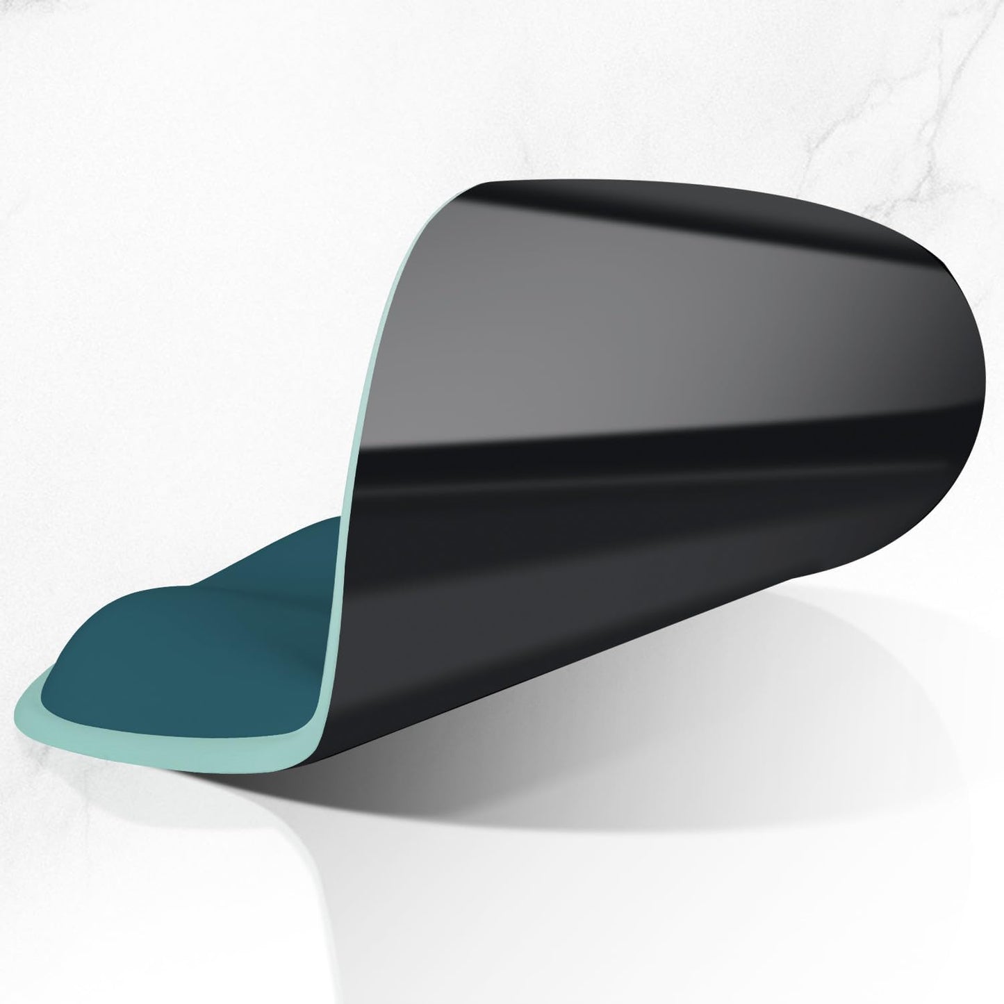 ITNRSIIET Ergonomic Mouse Pad with Wider Memory Foam Wrist Rest +17% - Curved Cushion Reduces Pressure 20%, Pain Relief, Non-Slip, Smooth, Cute Colors, 9.85 x 9 in, Light Green to White