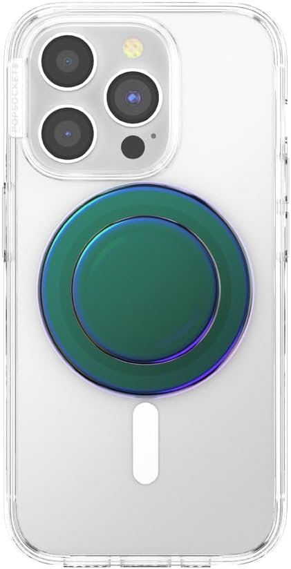 PopSockets Phone Grip for MagSafe with Kickstand, Magnetic Stand, Swappable Top, Secure Hold for iPhone MagSafe Cases, Phone & Tablet Grip - Nightshade