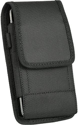 Cell Phone Pouch Nylon Holster Case with Belt Clip Cover for Samsung Galaxy S24 Ultra / S24 Plus/ S23 Ultra / A14 5G / A15 5G/A35/A55 5G/iPhone 15 14 13 12 Pro Max Case Metal Belt Clip