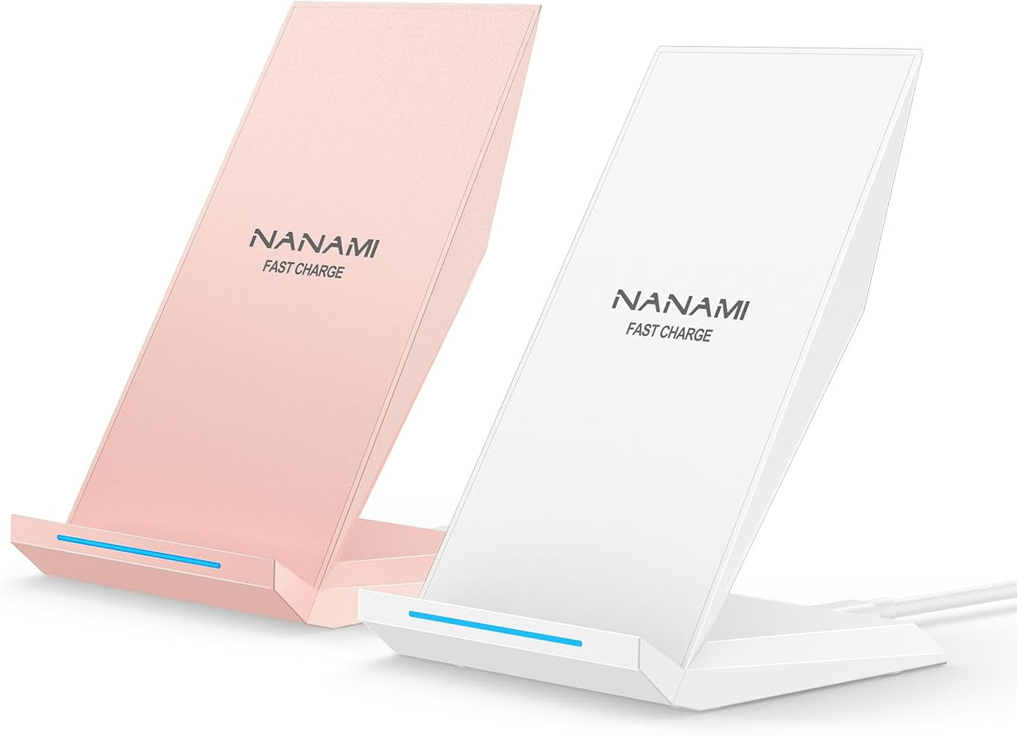 NANAMI Wireless Charger 2 Pack - Fast Wireless Charging Stand for iPhone 16/16 Plus/16 Pro Max/16 Pro/15/14/13/12/12 Pro Max, Phone Charger Compatible Samsung Galaxy S25/S24/S23/S22/S21/S20,Pixel 6/5