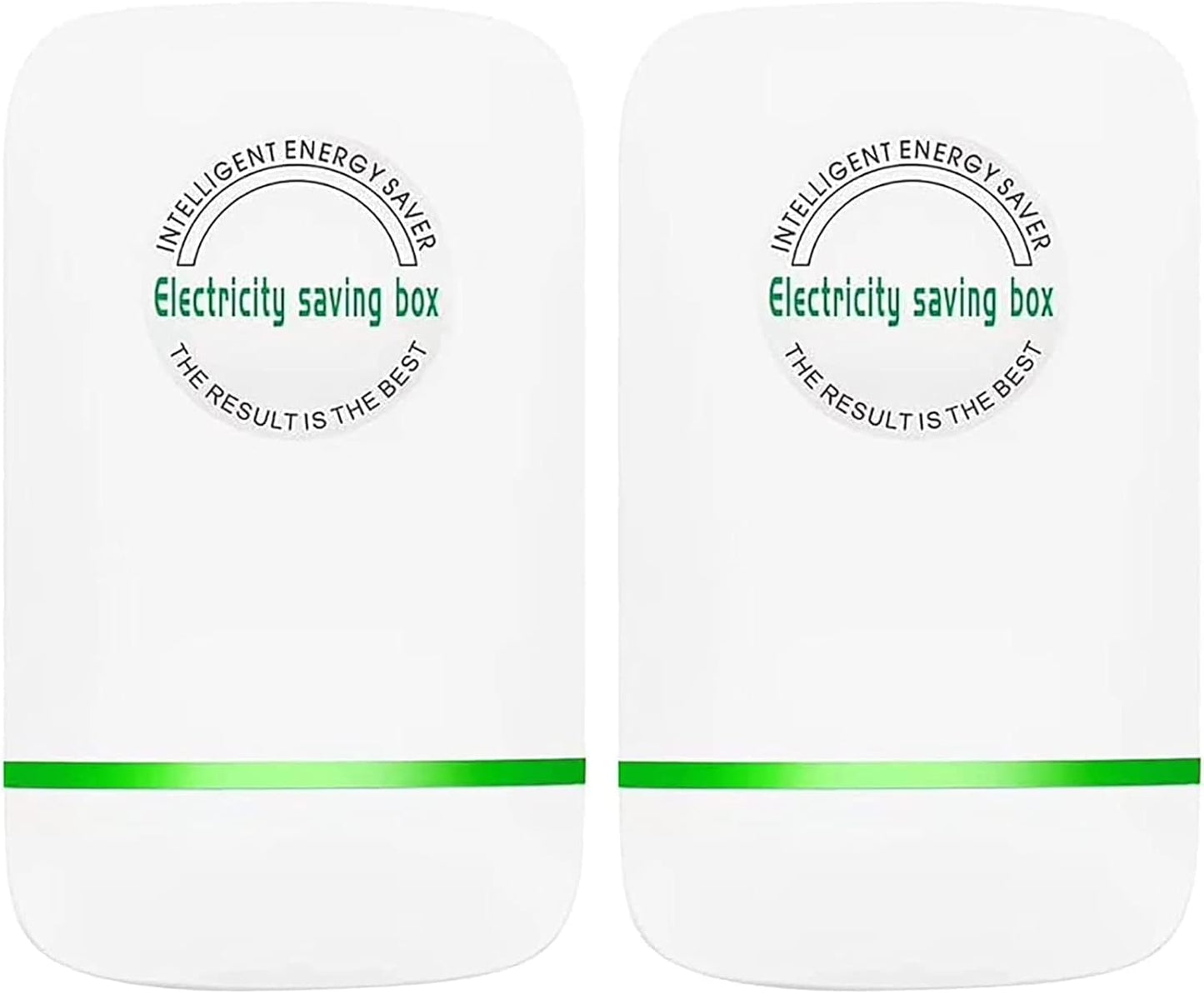 Elon-musk's Electricity Saving Box Stop Watt Stopwatt Energy Saving Device Save Energy Saving Device Energy Saving Power Strip for Home Office US Plug 90v-250v 30kw Rated Green (2PCS, White)