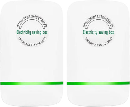 Elon-musk's Electricity Saving Box Stop Watt Stopwatt Energy Saving Device Save Energy Saving Device Energy Saving Power Strip for Home Office US Plug 90v-250v 30kw Rated Green (2PCS, White)