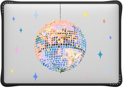 CASETiFY Impact MacBook Air 13" (M1/Intel) Case [Cushioned Impact Corners/Scratch-Resistant/Anti-Slip Grip] - Disco - Clear Black