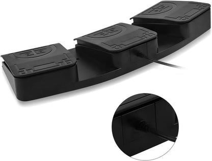 iKKEGOL Upgraded USB Triple Foot Pedal Switch Control 3 Three Key Footswitch Program Customized Computer Keyboard Mouse Game Action HID