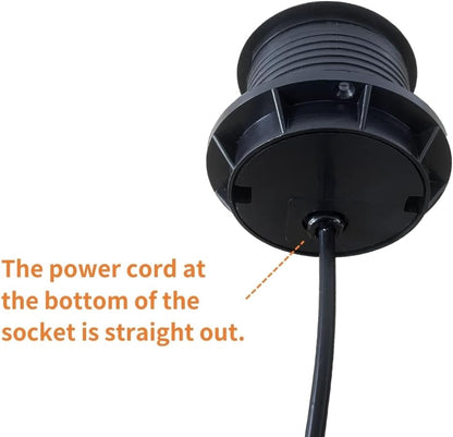 ZESHAN Desk Power Grommet Desktop Power Outlet Sofa Table Outlet with Wireless Charger, USB A, USB C Fast Charging Ports and 2 US Plugs 1.8M Power Cord for Conference Table Desk Furniture, Black