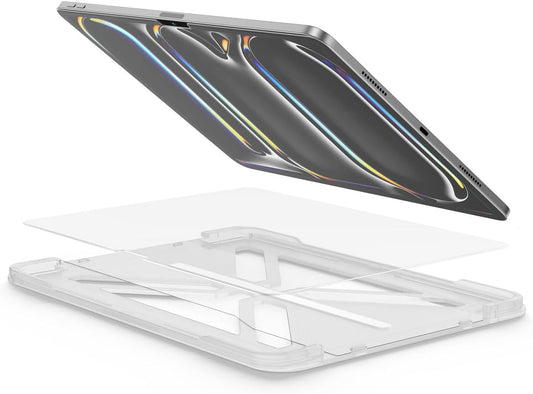 FLOLAB ONETIME NanoArmour Anti-Glare Screen Protector for iPad Pro 11 Inch M4 2024 Anti-Fingerprint Tempered Glass, TruColor, Matte, Easy Install, Bubble Free, Dust Free, Smooth as Butter, Durable