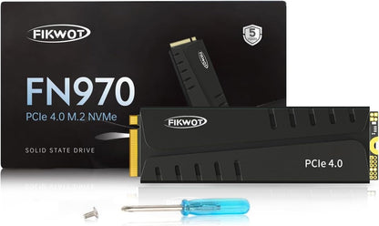 FN970 1TB M.2 2280 PCIe Gen4 x4 NVMe 1.4 Internal Solid State Drive with Heatsink - Speeds up to 7,400MB/s, Configure DRAM Cache, Compatible PS5 Internal SSD
