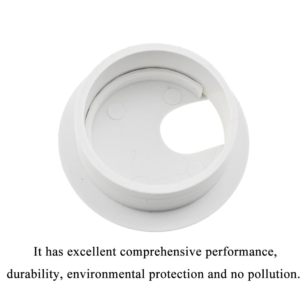 HAHIYO 2Pcs 1.38Inch/35mm White ABS Plastic U-Shaped Desk Grommet Wire Grommet Cable Management Cord Hole Cover Desk Wire Hole Insert Wire Organizer for Computer Office Home School Equipment Systems