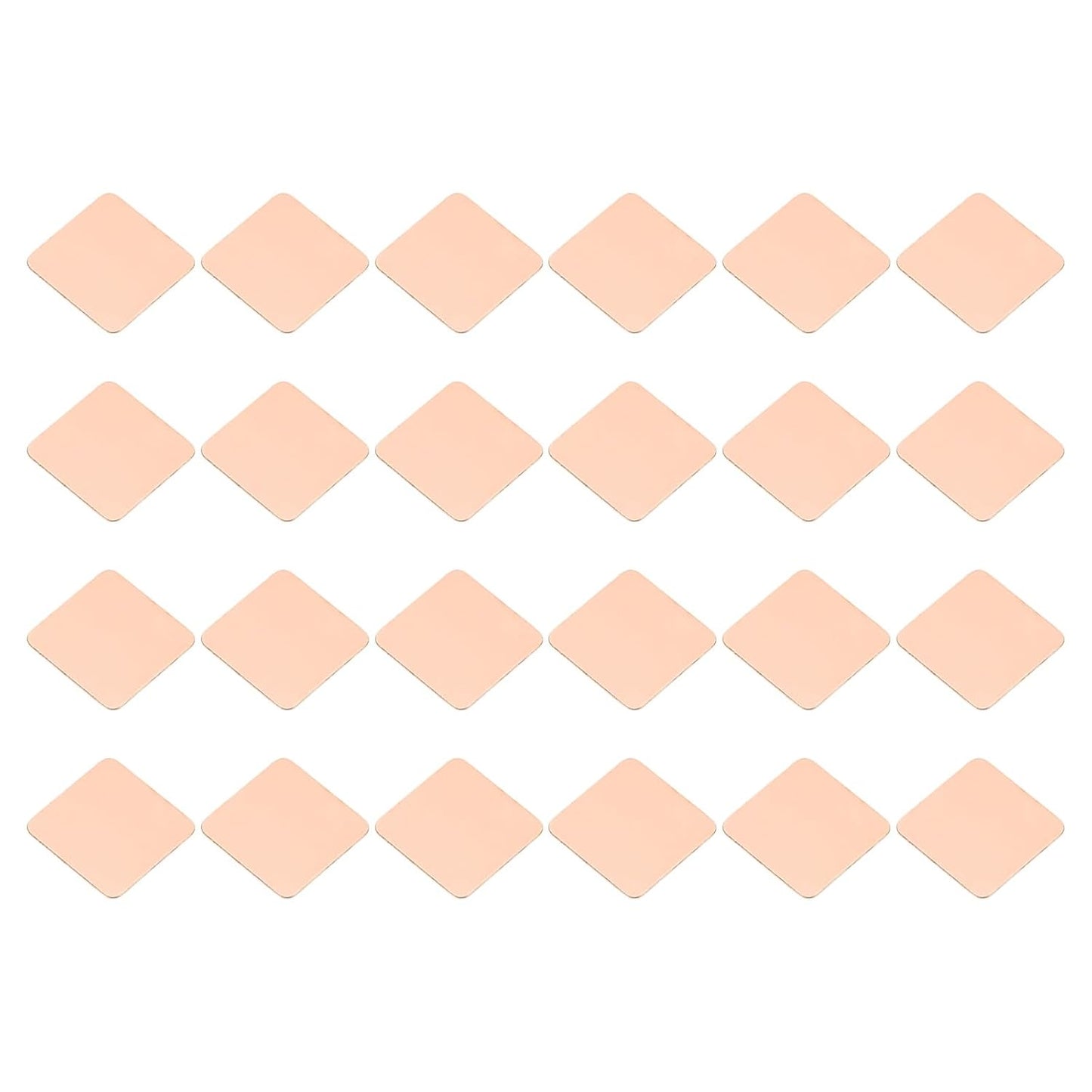 PATIKIL Copper Heatsink Pad Shims, 24 Pcs 15x15x0.4mm Copper Pad Shim IC Chipset GPU CPU Thermal Heatsink for Cooling Laptop Desktop Computer