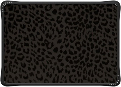 CASETiFY Impact MacBook Air 13.6" (M2-M4) Case [Cushioned Impact Corners/Scratch-Resistant/Anti-Slip Grip] - Leon Leopard - Clear Black