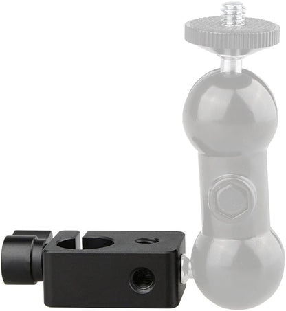 CAMVATE 15mm Single Rod Clamp for Camera DIY Accessories(Black) - 0874