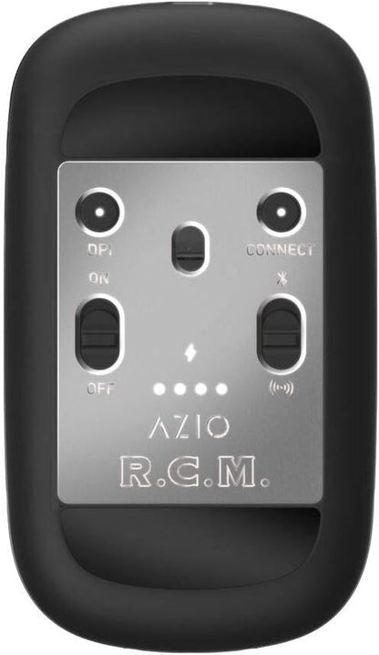 Azio Retro Classic Bluetooth Mouse (Gunmetal) - Wireless, Genuine Leather Topped with Pixart Precision Tracker