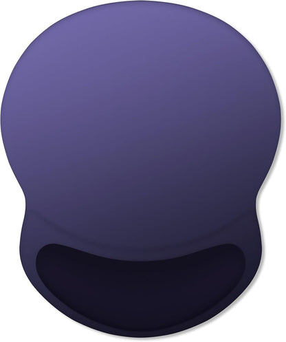ITNRSIIET Ergonomic Mouse Pad with Comfort Gel Wrist Rest, Non-Slip PU Base, Smooth Textured Surface, Reduces Hand Fatigue & Wrist Pain, 8.7 x 7.2 Inch for Office Gaming Home, Violet Gradient