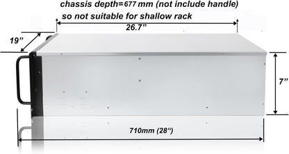RackChoice 4U Rackmount Server Chassis 8-Bay 12Gbps Hot-Swappable SATA/SAS, EATX/ATX Compatible, Alloy Steel, Black, Ideal for Data Centers & SMBs